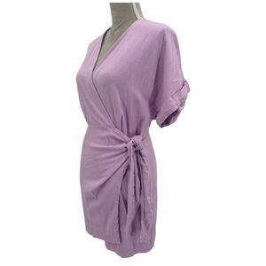 Petal & Pup Linen Cotton Wrap Dress 8